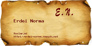 Erdei Norma névjegykártya
